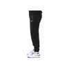 Li Ning Badminton Series Solid Color Logo Print Cuffed Fleece Casual Pants Men Bottoms Black AKLS985-2