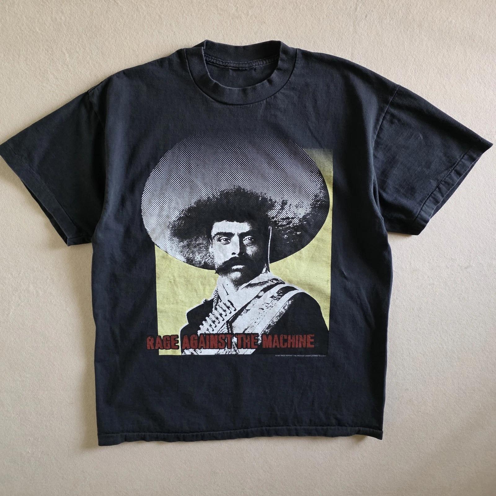 Rage Against The Machine Emiliano Zapata Double-sided Tshirt XL Faded Black S