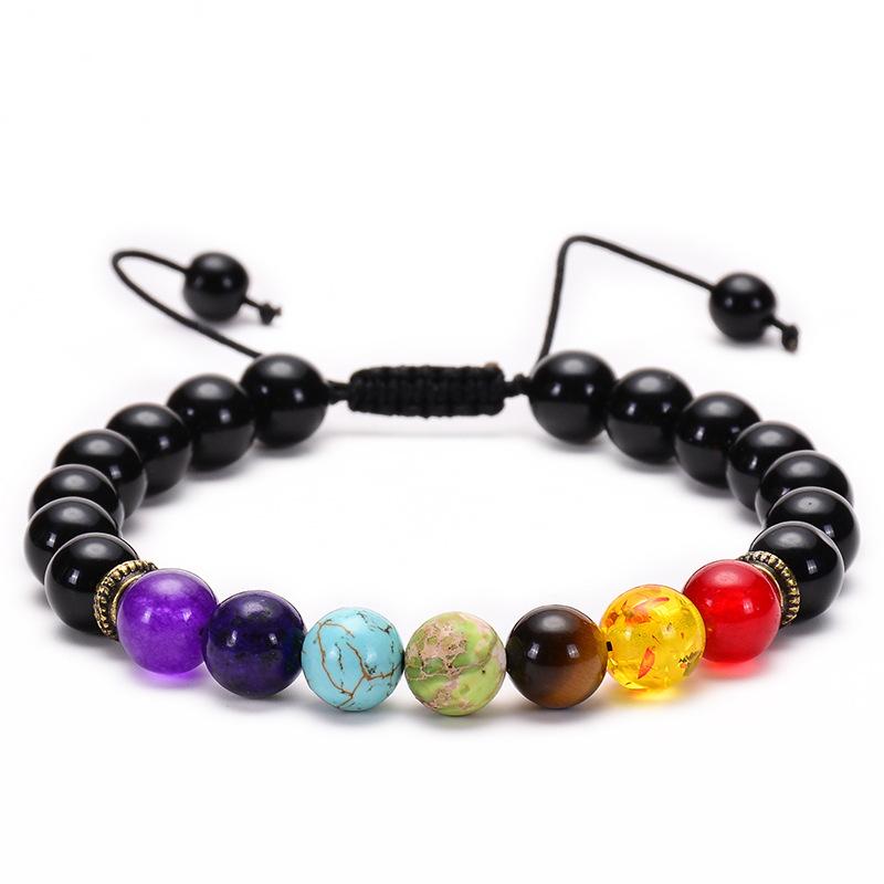 JYL TS Bracelet Colorful Natural Stone  Energetic Beads Brings Vitality & Joy