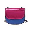 Women's K-G PU Mini Colorful Splicing Chain Bag Fashionable And Versatile Saddle Bag Single Shoulder Crossbody Bag