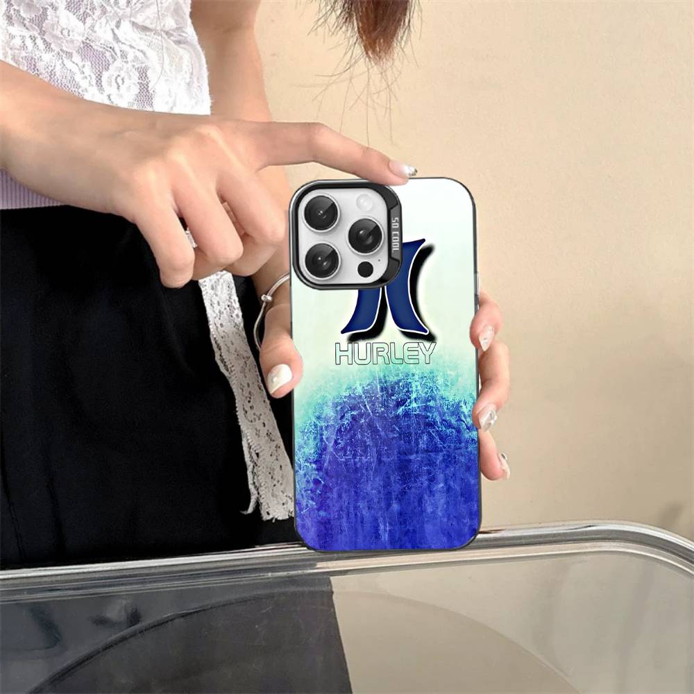 H-Hurley LOGO Phone Case For IPhone 17 16 15 14 13 12 11 Pro MAX Matte Shockproof Back Anti Fall Matte Cover