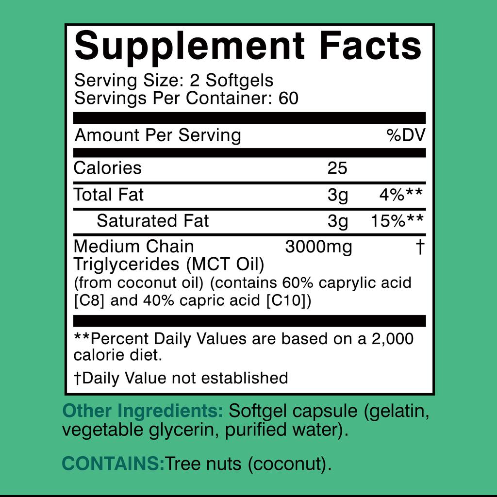 Airboy - Medium Chain Triglycerides Coconut Oil Softgels - Rich in C8 and C10 Fatty Acids - Brain Health