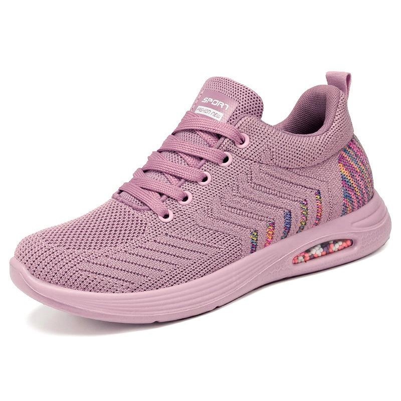 Shoes women's spring new women's polyurethane shoes cotton mouth fly-woven sports and leisure shoes