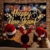 Banner New Year Backdrop Polyester New Year Wall Decor Cloth Big Size 2026 Background Cloth  Bar