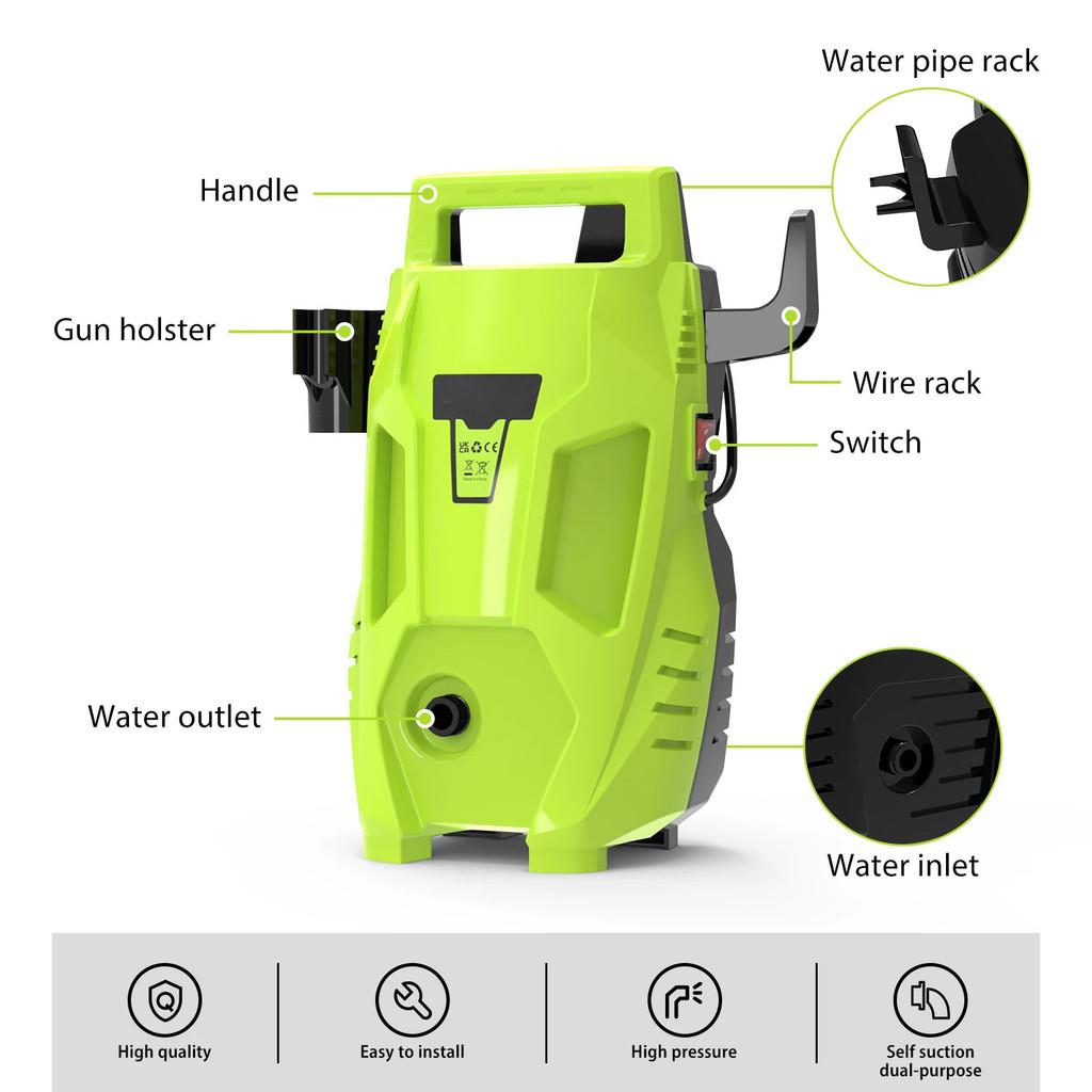 5000W Elektrický vysokotlaký čistič 350Bar/5000PSI Power Jet Wash Čistič teras a aut 5L/min Elektrický vysokotlaký čisticí stroj