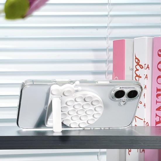 Handyhalterung in Schneckenform mit Saugnapf, faltbarer Silikonständer für Autofahren, Fitness, Kochen und Dusche