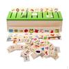 Wood Montessori Sorting Toys Kit Learning Category Matching