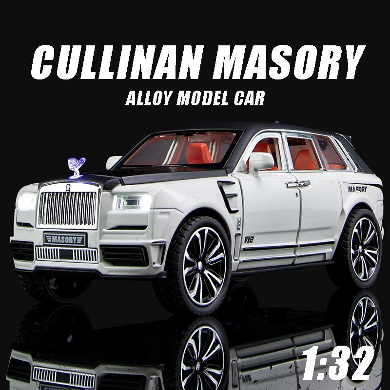 1/32 Scale Exclusive Alloy Metal Pull Back Die-cast Car CULLINAN MASORY Diecast Metal Pullback Toy Car with Openable Doors,Light Music Gifts Toy