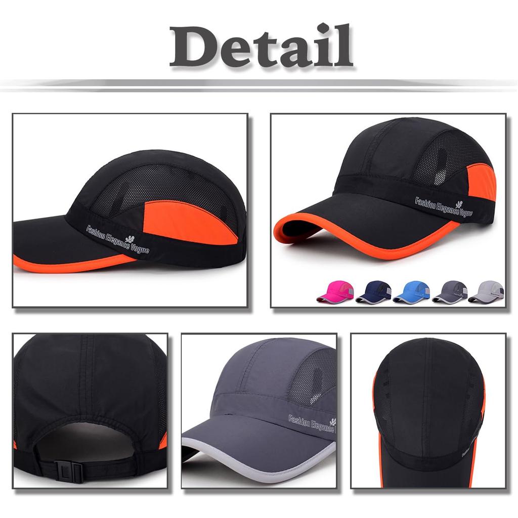 White Fang Cap Hat Thin Mesh Sports Outdoor Running Casual CZA078 Men's (Red)