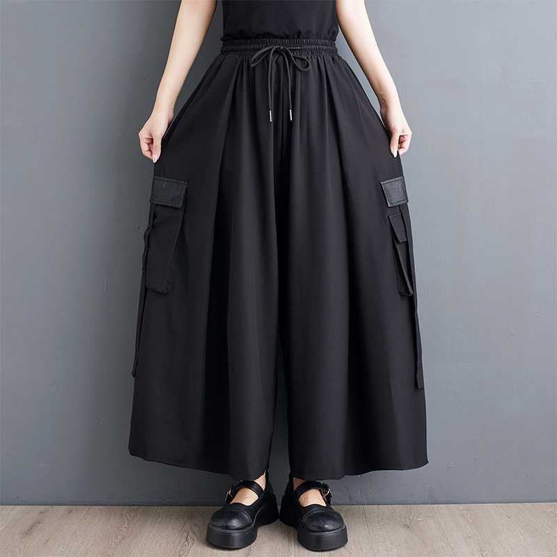 

Весенне-летние свободные укороченные брюки широкого кроя One Size