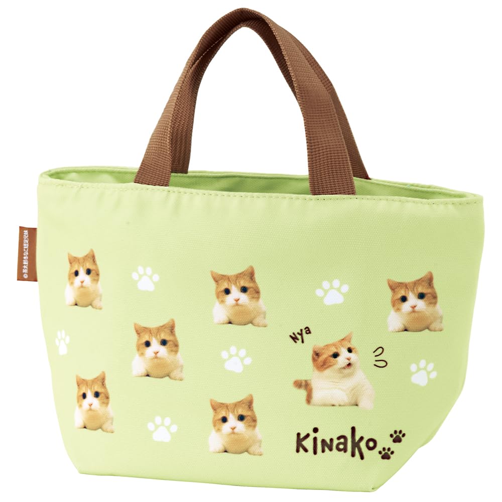 Skater Canvas Lunch Bag, Lunch Tote Bag with Zipper, Bento Bag, Chataro and Kinako Designs, YEB5-A