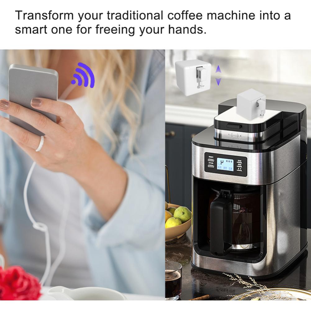 Aubess Tuya Smart Bluetooth Fingerbot Switch Button Pusher Smart Home Robot Smart Life Remote Control, Alexa Google Assistant