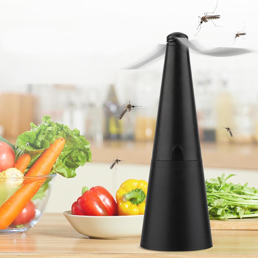 Outdoor Fly Bug Repeller Kitchen Dining Table Meal Pests Fan Desktop Tabletop Electric Battery Operated Food Protector Tool
