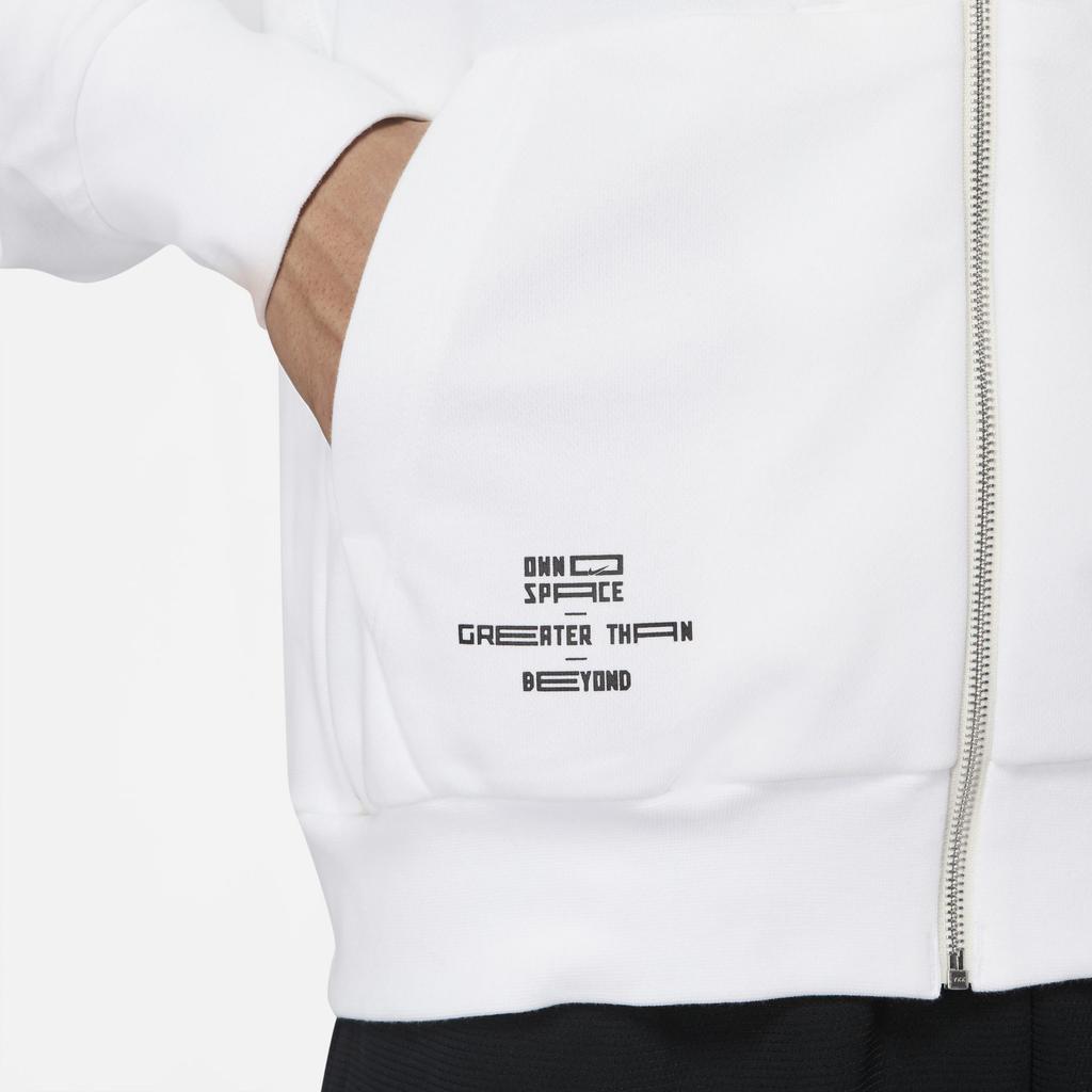 Nike Sweatshirts Men's White Hooded Moderate Cardigan DO9155-100