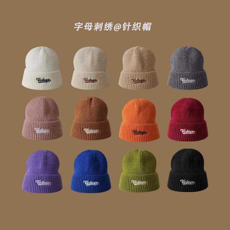Winter versatile wool hat femininity shows Baijiu red knitted hat high quality original warm cover hat men