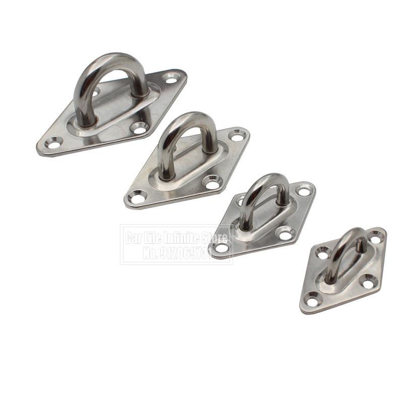 304/316 Edelstahl Deckenwandmontagehaken Schwerlast-Augenplatte Für Boot Yoga Schaukel Hängematten 5/6/8/10mm Vollverschweißt