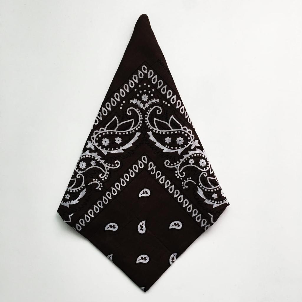 Trifong Bandana Brown Paisley Handkerchief Adults Cotton 100% Cotton Cashew Pattern Bandana Men's Unisex Braun 55cm x 55cm