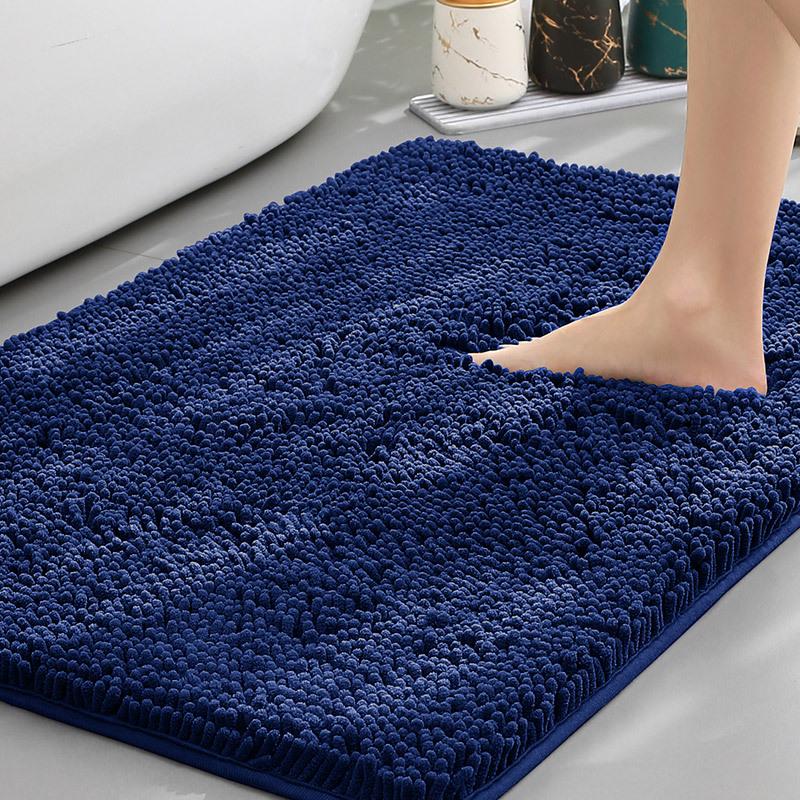 Chenille Water-Absorbent Anti-Slip Bathroom Entrance Mat