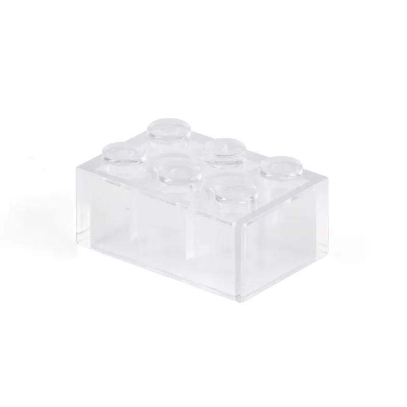 Blocs de Construction Blanc Transparent Non Toxique Briques Figures Épaisses Éducatif Créatif Taille Compatible Autres Marques Plastique Jouets DIY Accessoire