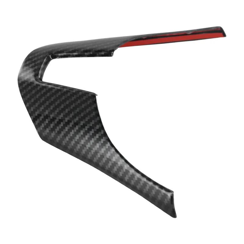 Car Carbon Fiber Car Steering Wheel Panel Cover Trim For Mazda-3 For Axela 2014-2016 Auto Steering Wheel Trim Decoration Sticker