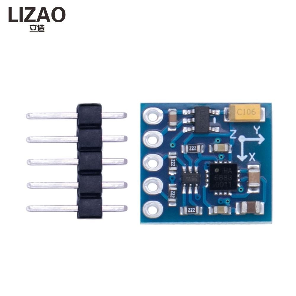 LIZAO GY-171 HMC1881L 1-Axis Compass Magnetometer Sensor Module 1V-1V IIC Board for Arduino Smart Robot and Navigation DIY