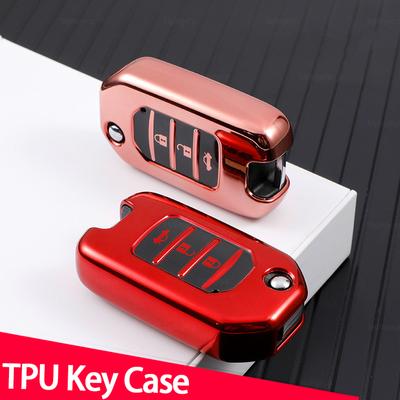 Pokovený TPU Obal na klíč od auta Skořepina Kryt Fob Pro Honda Civic HRV CRV XRV CR-V Crider Odyssey Pilot Fit Accord Chránič Příslušenství