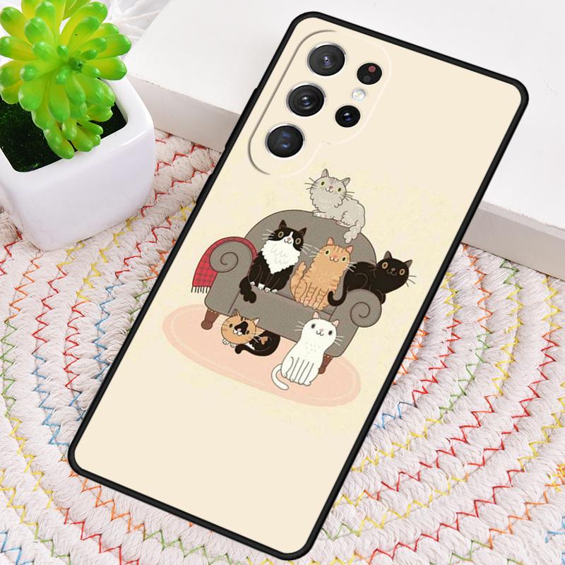 Cute Cat Phone Case for Samsung Galaxy note 10 pro S26 Ultra S23 S24 FE S25 S21 S22 PLUS shockproof Cove