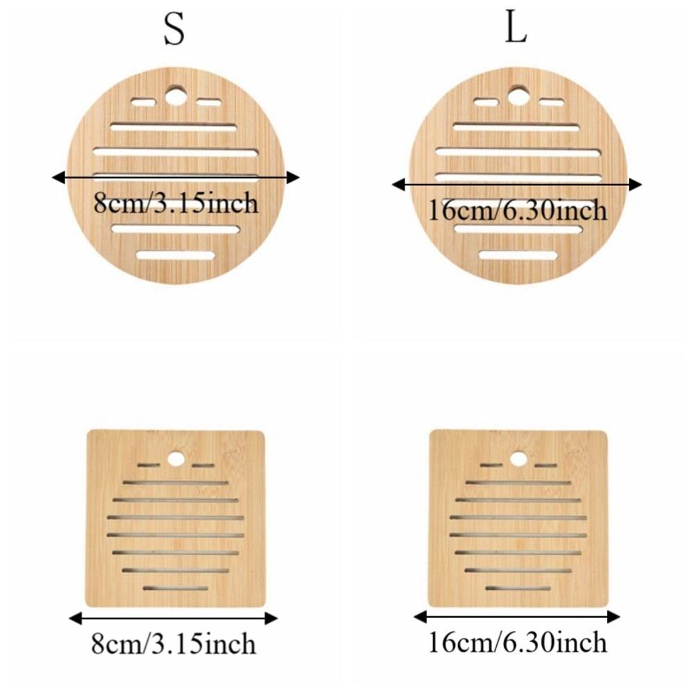 2PCS Thickened Heat Resistant Mat Natural Bowls Pad Simple Table Protectors Kitchen