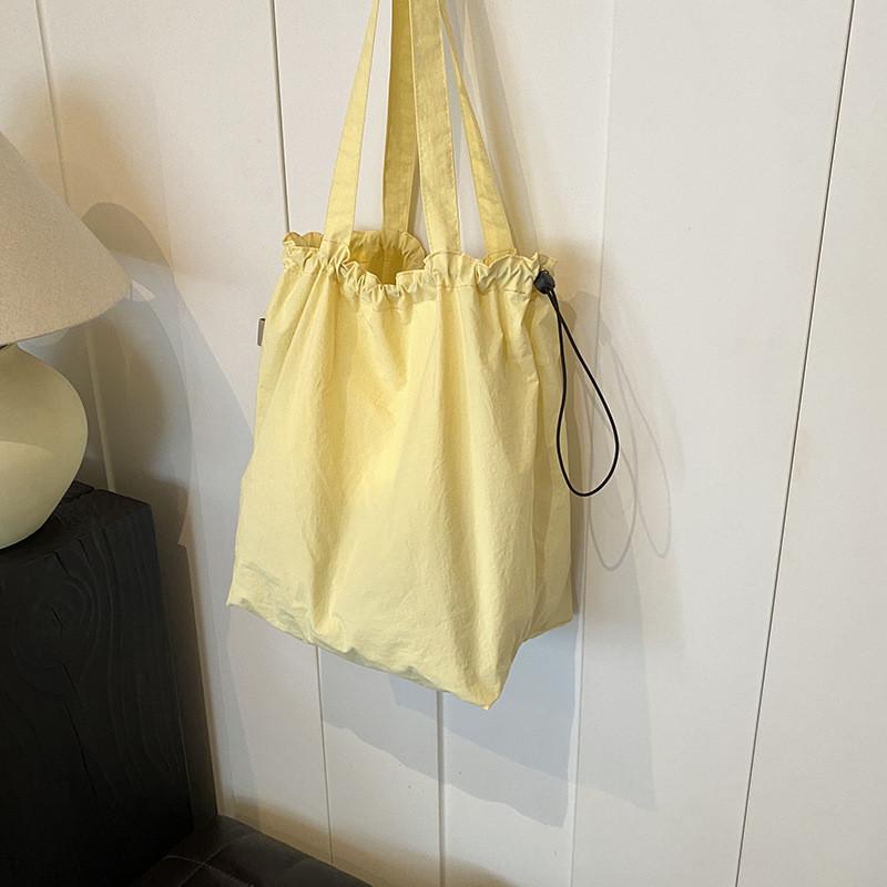 

Stylish Minimalist Large Capacity Tote Bag For Women In Black Red Green Khaki Yellow Colors жовтий