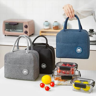 Lunchtasche Großes Fassungsvermögen Wasserdichtes Gewebe Wiederverwendbare Lunchbox Behälter Tragetasche für Büro