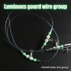 Night Glow Fishing Leaders Fishing Leader Line with Swivels and Snaps Luminous Fish Wire Leaders for Saltwater Freshwater