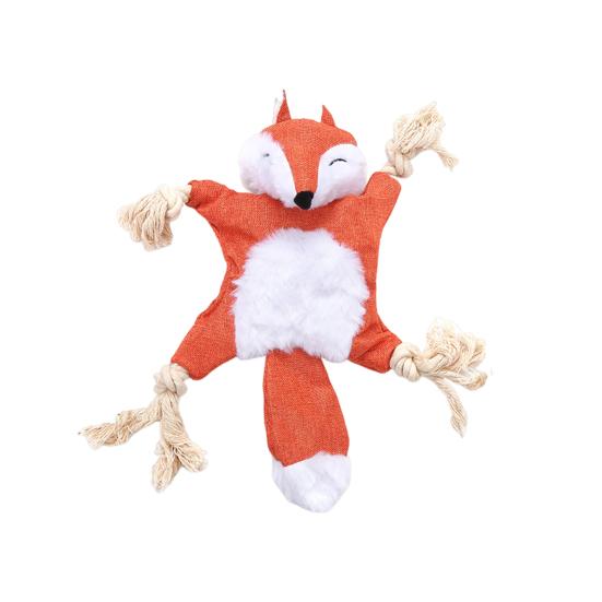 

Игрушка для питомца плюшевая лиса енот белка жевательная игрушка для собак интерактивная игрушка для питомца пищащая темно-оранжевого