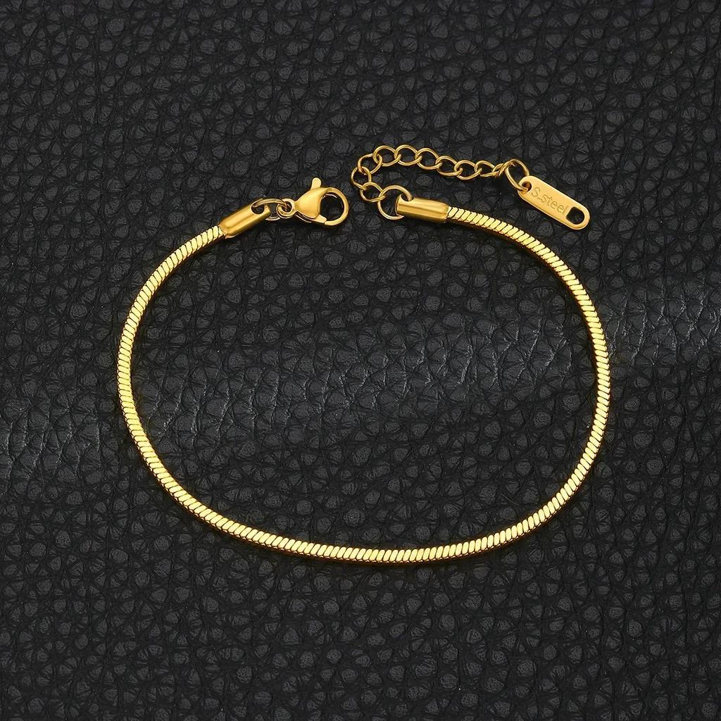 Fashion New Box Chain Bracelet Men Stainless Steel Gold Silver Color Square Pendant Bracelet Gift Trendy Jewelry Accessories