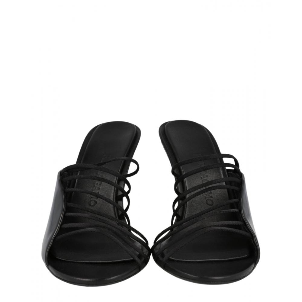 Salvatore Ferragamo Altaire Strappy Mules Black
