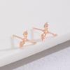 Fashion Small Dragon Studs Earrings Statement Earring Copper Texture Ear Studs Ears Accessory Present for Woman and Girl