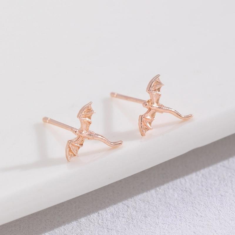 Fashion Small Dragon Studs Earrings Statement Earring Copper Texture Ear Studs Ears Accessory Present for Woman and Girl