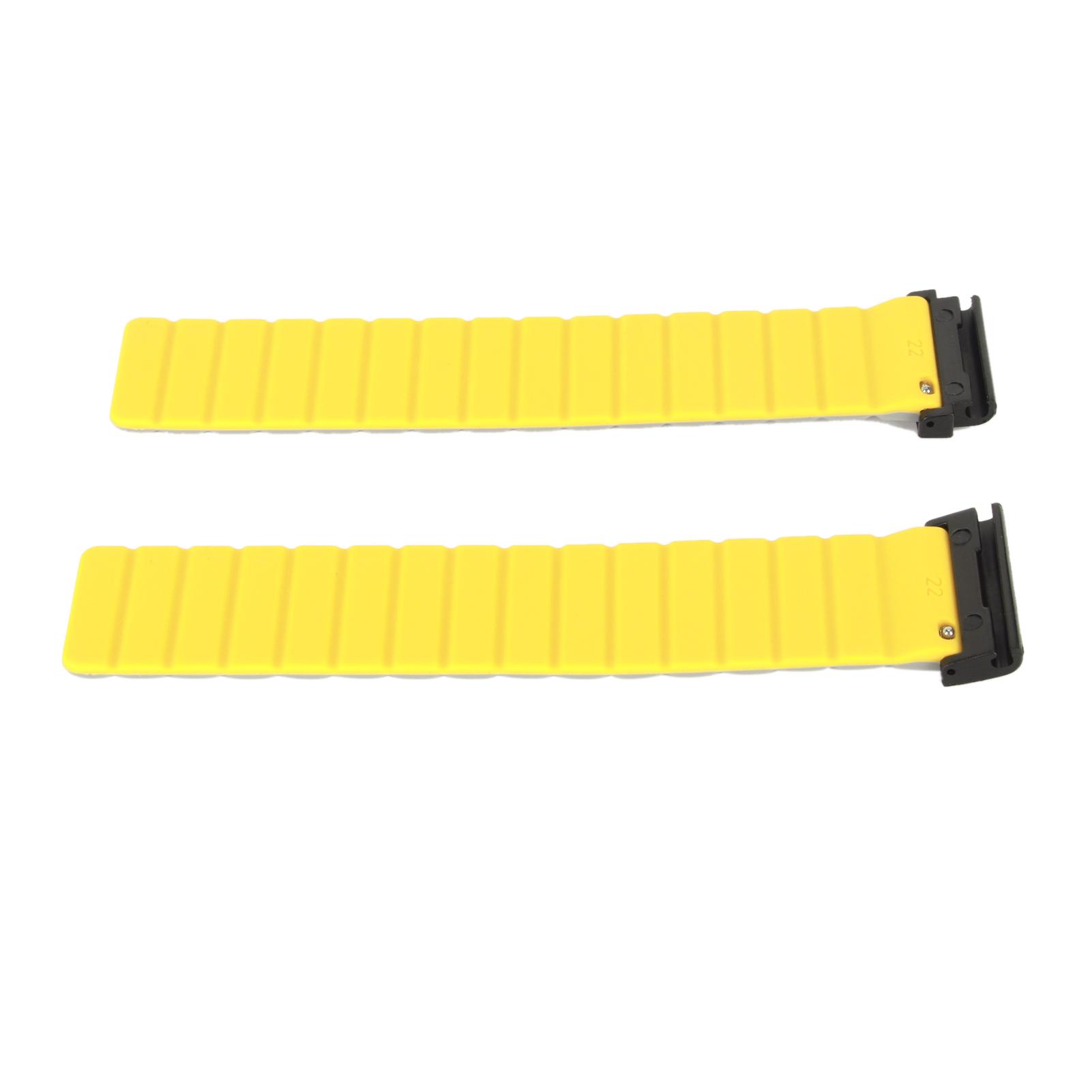 

Magnetic Watch Band 26mm Sweat Proof Silicone Watch Strap Quick Release Watchband for Vertix 2 OD Green Gray Yellow