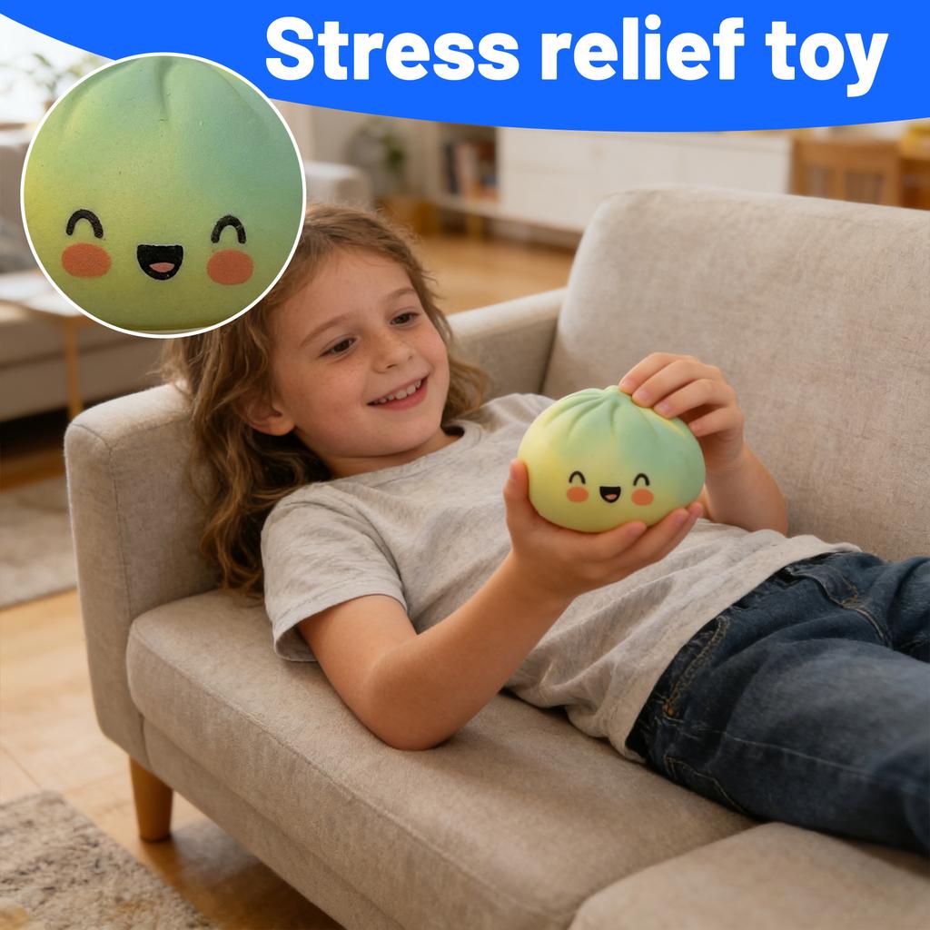 Simulated Roast Pork Bun Toy; Cute Food; Decompression; Bun; Enjoy; Stress Relief Device.Prank Stress Relief Bun Toy Realistic Steamer Toy