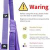 Family Purple Aerial Yoga Sling, Door-Mounted, 40mm Wide Adjustable Webbing, 59×27in
