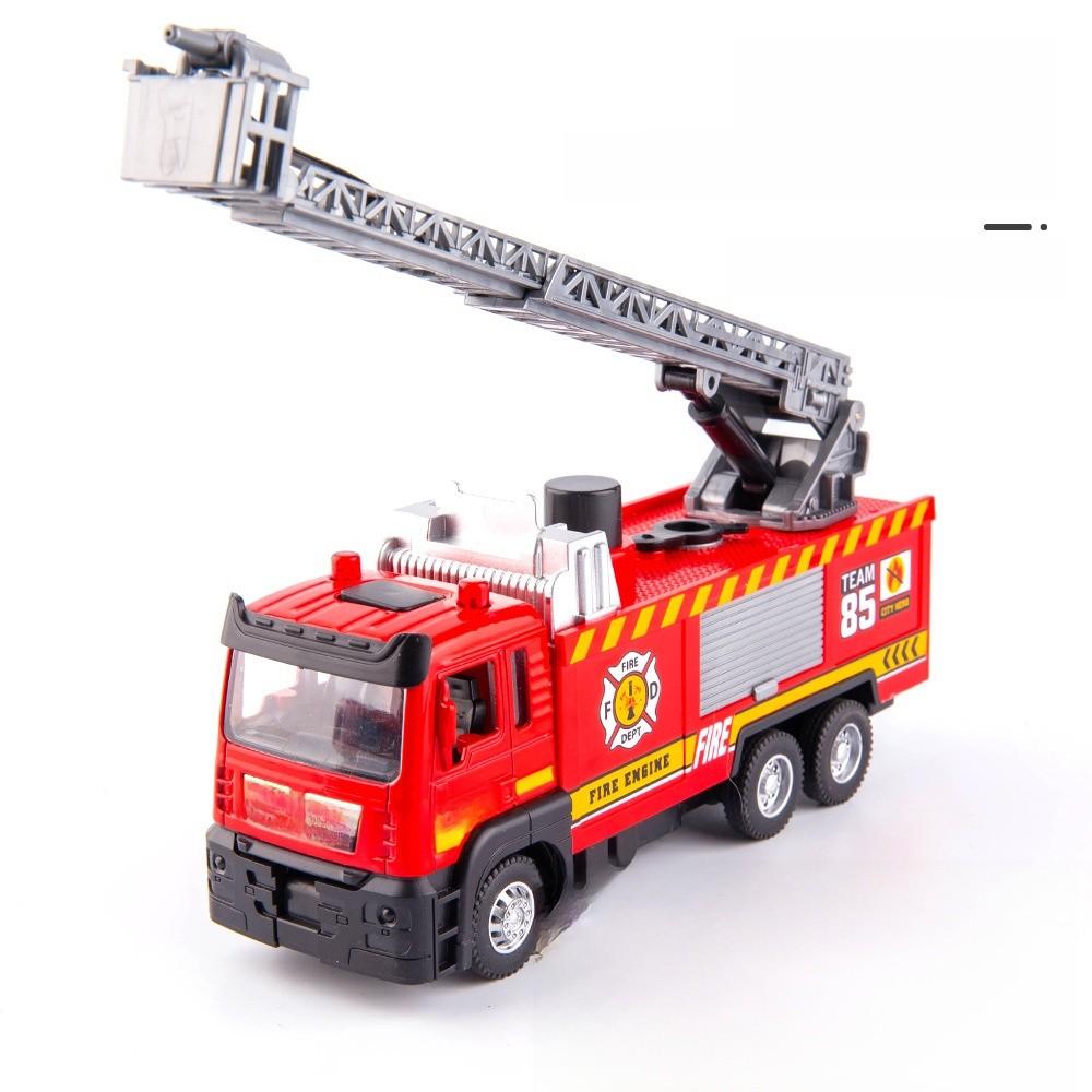 Alloy Construction Car Model With Telescoping Ladder For Kids Play And Collectors