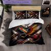 Germany Football Pattern 3 Pieces Bedding Set Soft Microfiber Duvet Cover with Pillow Cases for Bedroom