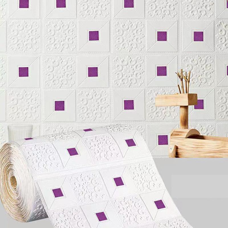 3D brick pattern decoration waterproof moisture-proof and mildew proof wall panel wallpaper DIY bedroom kitchen background wall