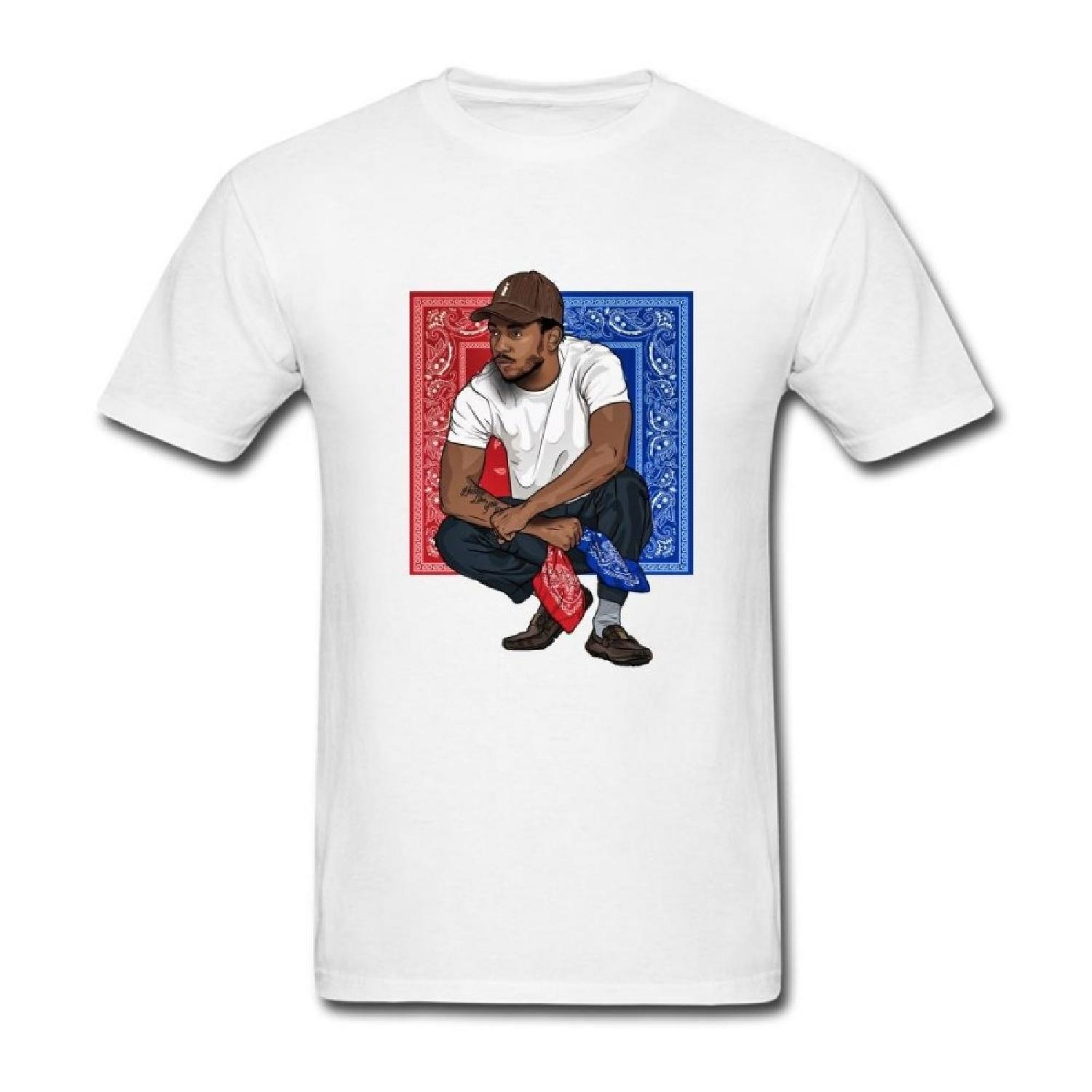 JuDian Kendrick Lamar Red V Blue Art T Shirt For Men(1) S