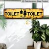 2D Flat Aluminium Decorative Sign - Vintage Style Metal Sign for Restrooms, with A 2D Flat Design for Men and Women. Ideal for Decorating Bathrooms