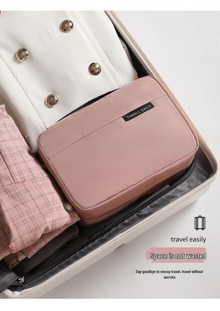 TOMILL Waterproof Travel Wash Bag with Wet/Dry Separation, Large Capacity, Portable Cosmetic & Shower Storage