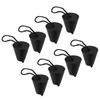 8Pcs Set Kayak Scupper Plug Silicone Drain Hole Bung Stopper with Lanyard for CanoeBlack