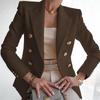 Women's 2025 Autumn/Winter Solid Color Fashion Casual Short Suit Jacket