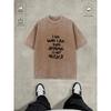 Creative Interesting Letters Casual T-shirt Men'S Pattern Printed Washed Cotton T-shirt,High-quality Thickened Washed Cotton Heavy,Cotton Street Style