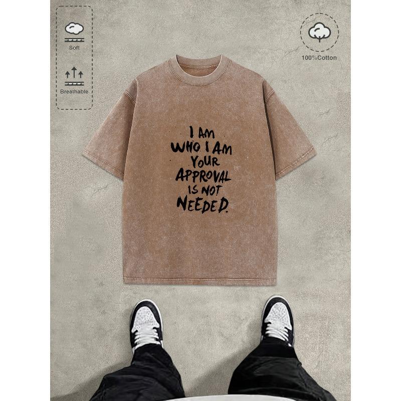 

Creative Interesting Letters Casual T-shirt Men S Pattern Printed Washed Cotton T-shirt,High-quality Thickened Washed Cotton Heavy,Cotton Street Style 5XL дубильна кора