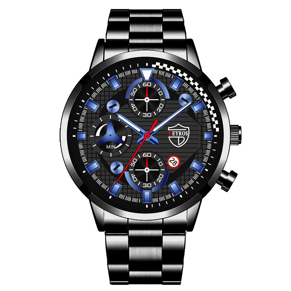 Trendy Brand Business Men's Watch Luxury Sports Men's Calendar Watch Student Sports Watch Stainless Steel Watch Quartz Watch